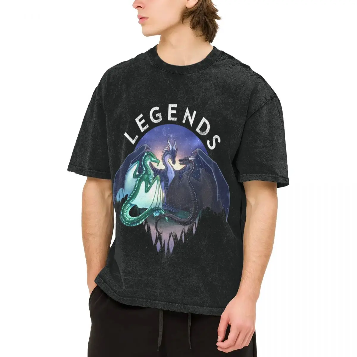 Wings of Fire - Legends - Fathom, Darkstalker, Clearsight T-Shirt funny costumes Clothing for a boy shirts graphic tee men