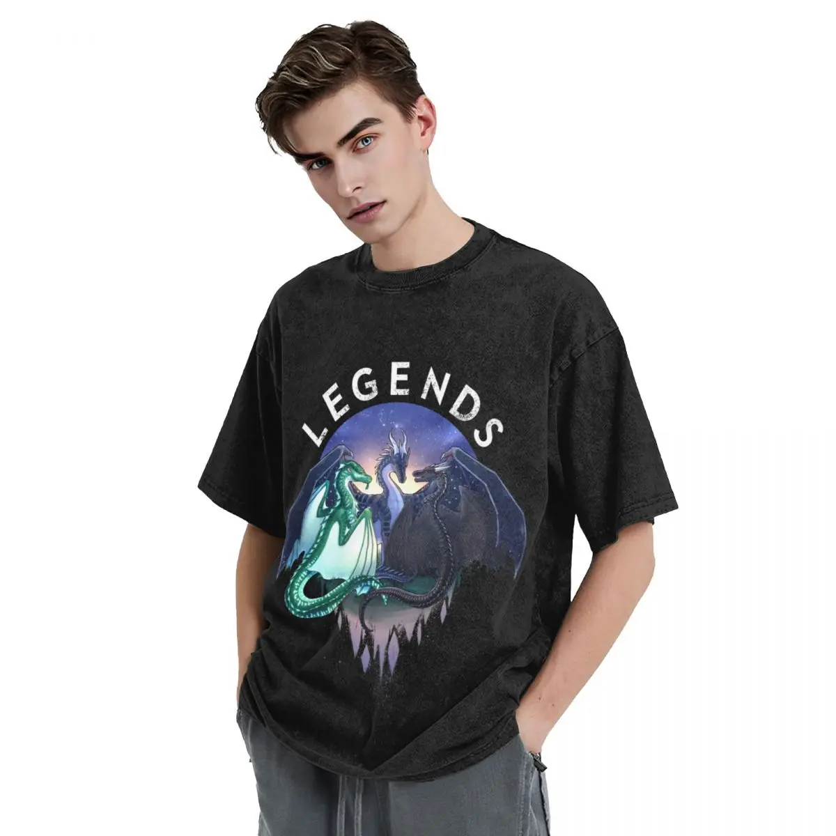 Wings of Fire - Legends - Fathom, Darkstalker, Clearsight T-Shirt funny costumes Clothing for a boy shirts graphic tee men