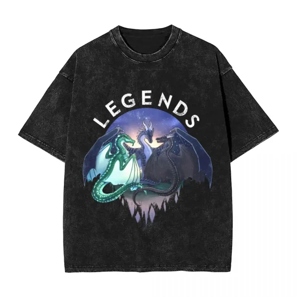 Wings of Fire - Legends - Fathom, Darkstalker, Clearsight T-Shirt funny costumes Clothing for a boy shirts graphic tee men - Image 2