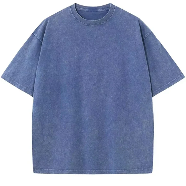 Summer Washed T shirt for Men Women Cotton Loose O-Neck Oversized Tee Men's Korean  Tops Casual Vintage Short Sleeve T-shirt - Image 6