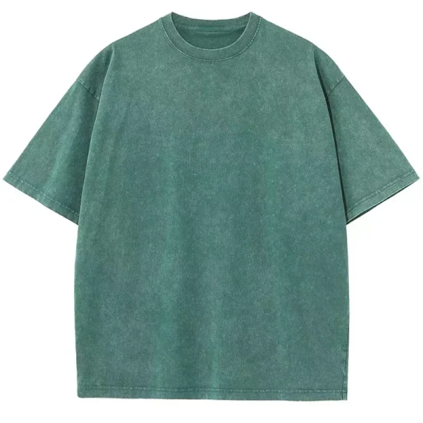 Summer Washed T shirt for Men Women Cotton Loose O-Neck Oversized Tee Men's Korean  Tops Casual Vintage Short Sleeve T-shirt - Image 4