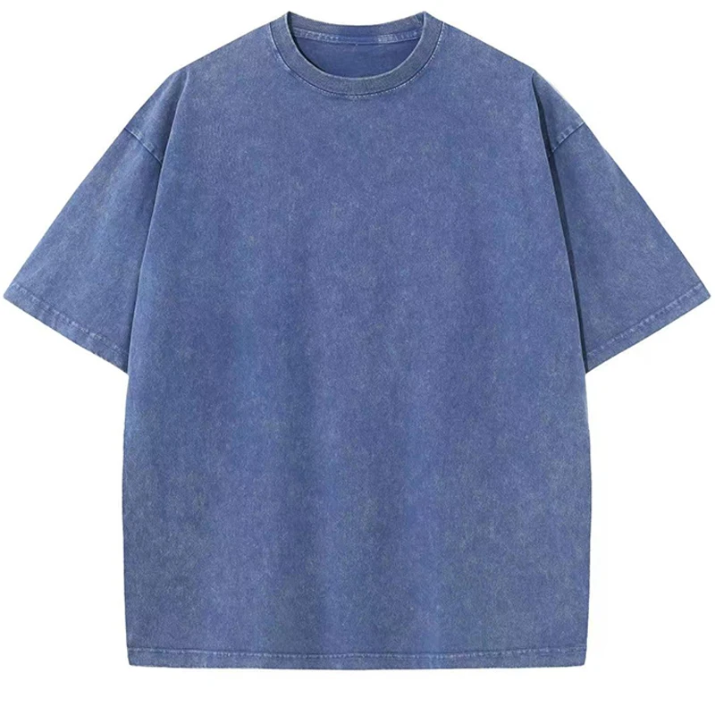 Summer Washed T shirt for Men Women Cotton Loose O-Neck Oversized Tee Men's Korean  Tops Casual Vintage Short Sleeve T-shirt