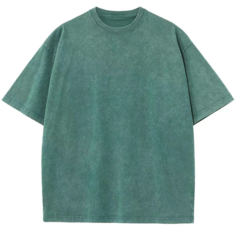 Summer Washed T shirt for Men Women Cotton Loose O-Neck Oversized Tee Men's Korean  Tops Casual Vintage Short Sleeve T-shirt