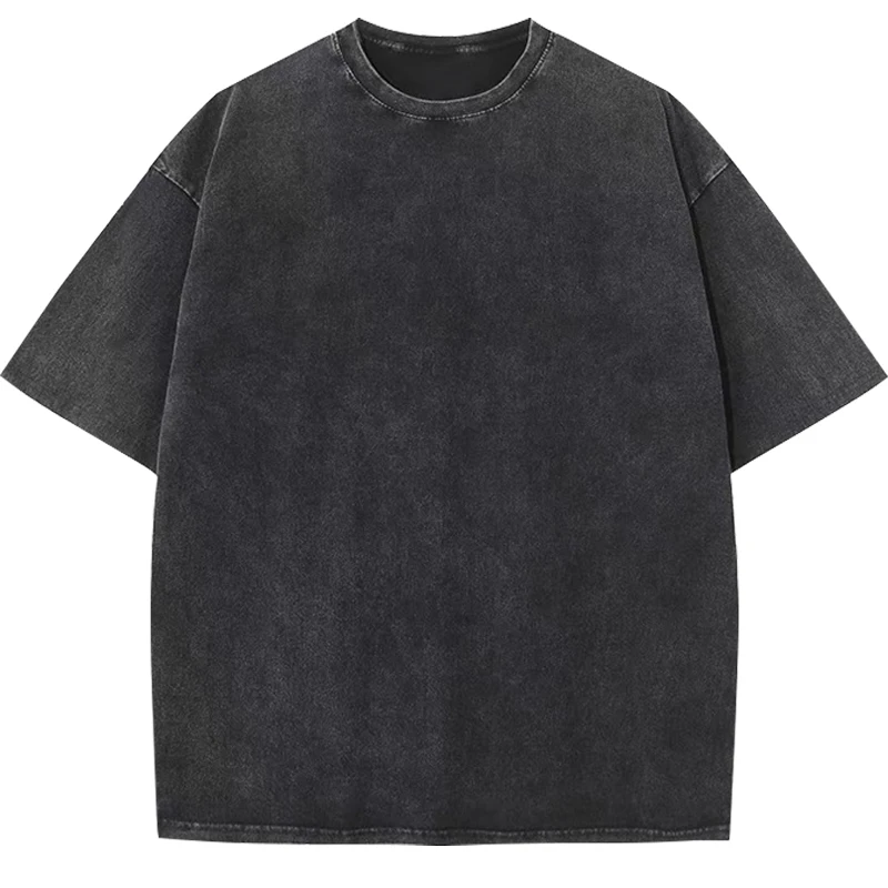 Summer Washed T shirt for Men Women Cotton Loose O-Neck Oversized Tee Men's Korean  Tops Casual Vintage Short Sleeve T-shirt