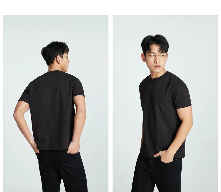 Metersbonwe 24 Summer New Air Drying Fit T-Shirt For Men, Round Neck Solid Color Basic Pullover Half-Sleeved Tee, Brand Tops