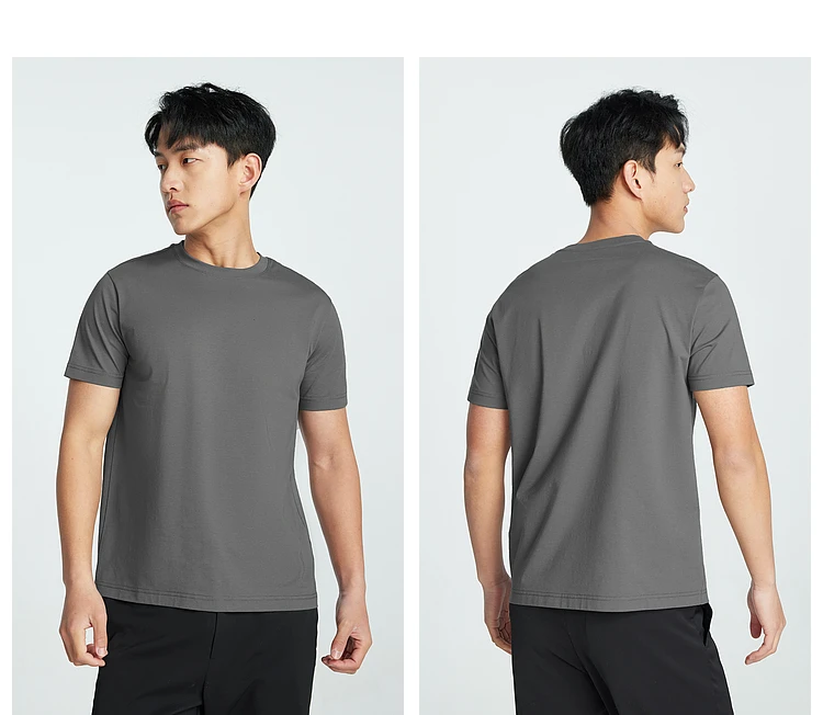 Metersbonwe 24 Summer New Air Drying Fit T-Shirt For Men, Round Neck Solid Color Basic Pullover Half-Sleeved Tee, Brand Tops