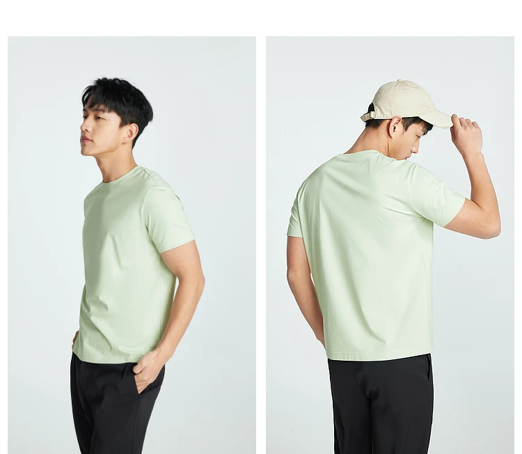 Metersbonwe 24 Summer New Air Drying Fit T-Shirt For Men, Round Neck Solid Color Basic Pullover Half-Sleeved Tee, Brand Tops