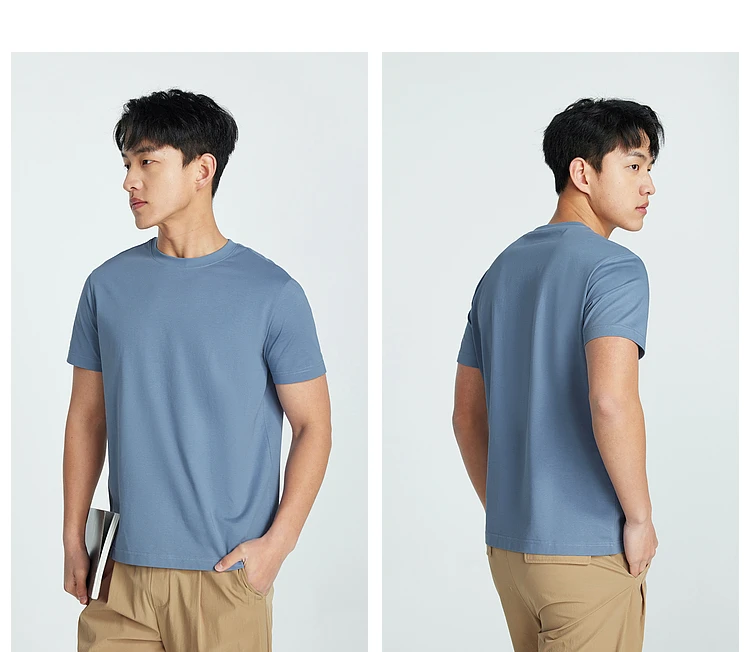 Metersbonwe 24 Summer New Air Drying Fit T-Shirt For Men, Round Neck Solid Color Basic Pullover Half-Sleeved Tee, Brand Tops