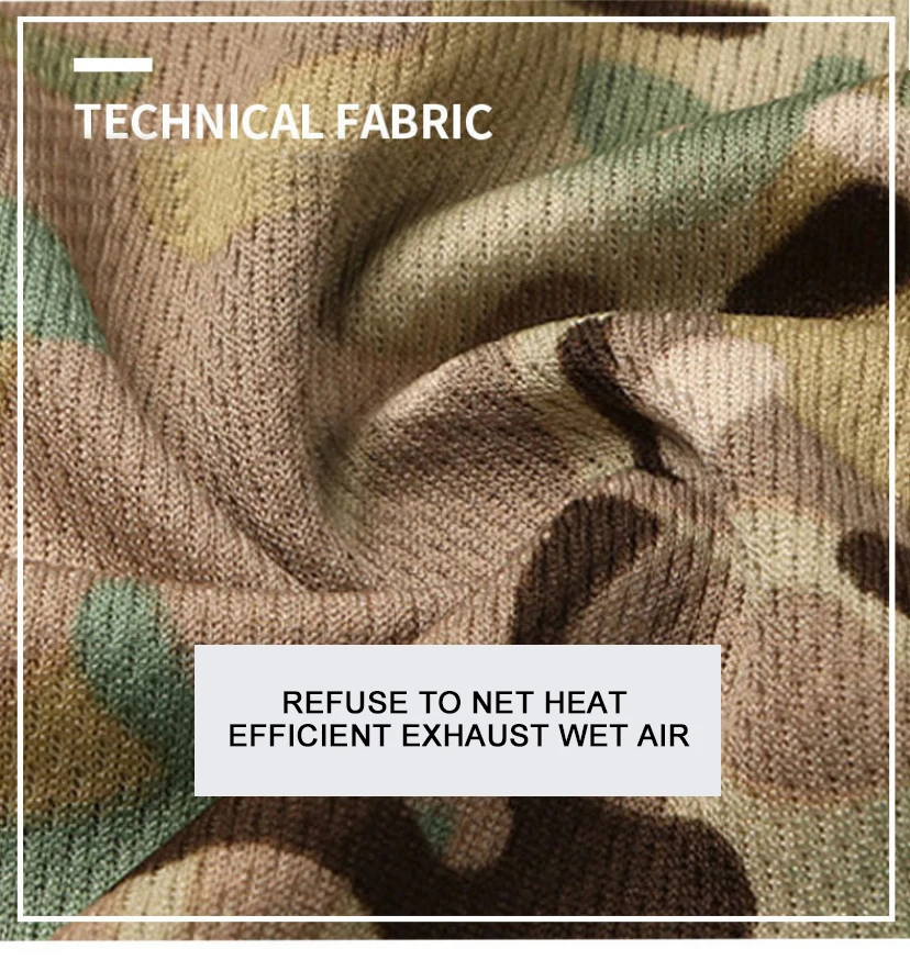 Men Casual Tactical T Shirts Short Sleeve Camouflage T-Shirt Quick Dry Outdoor Gym Top Tees Cargo T Shirt Male Clothing