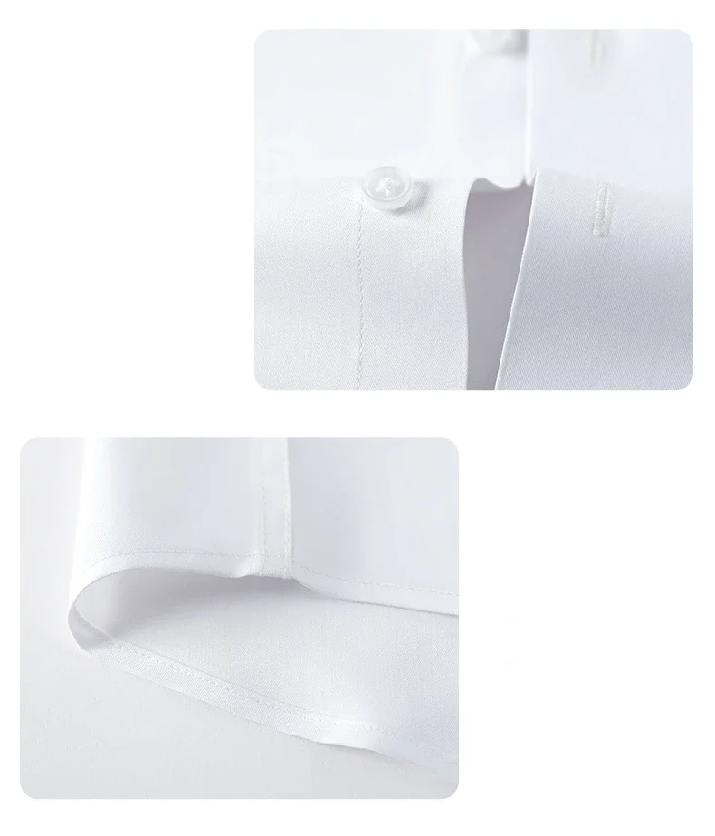 Pop Spring And Autumn New Men's High-end Professional Wear Three-proof Long-sleeved Shirts No-iron Anti-wrinkle Business Formal
