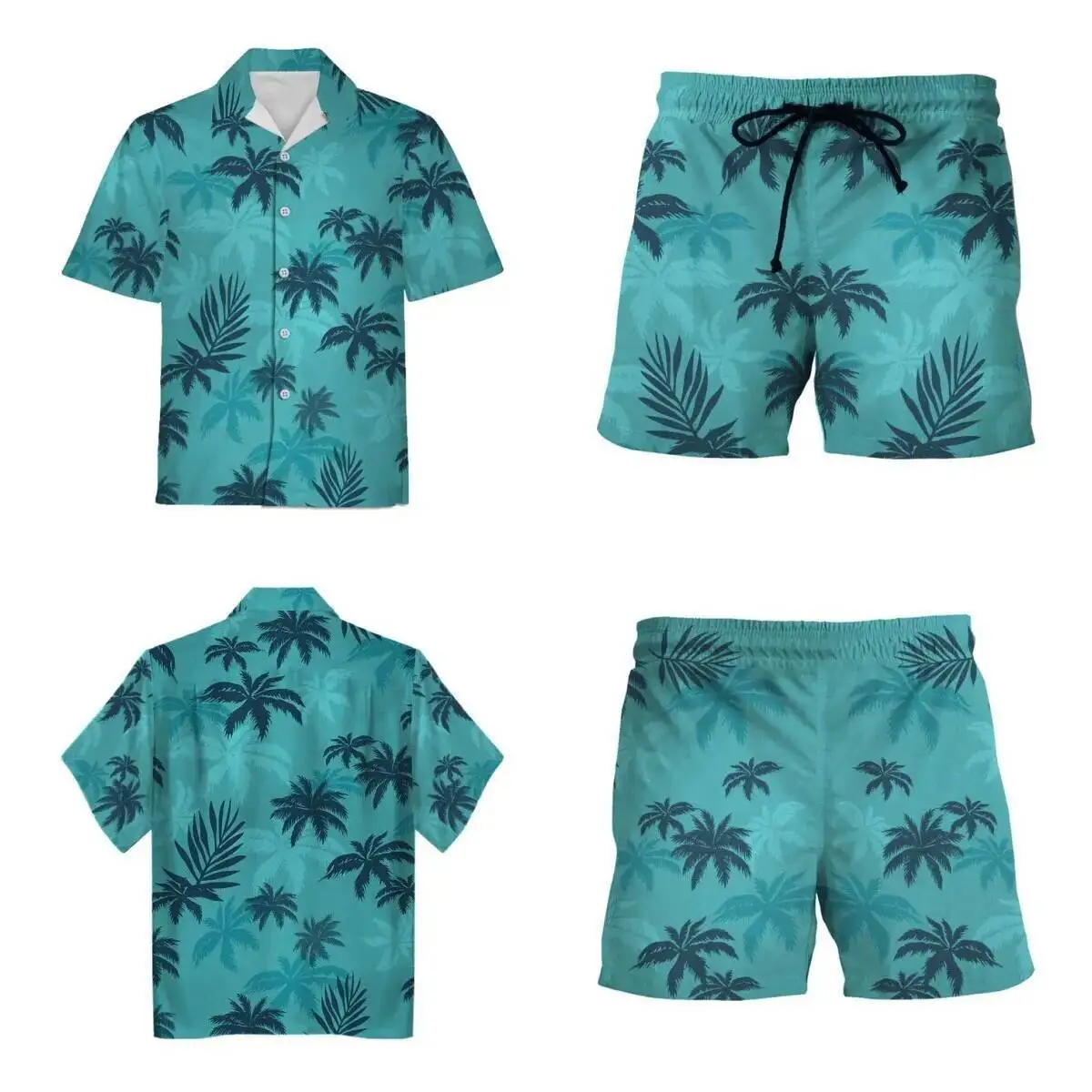 3D Digital Print Hawaiian Shirt Short Sleeve Summer Beach Casual Wear Vibrant Tropical Design Lightweight Comfortable Fabric