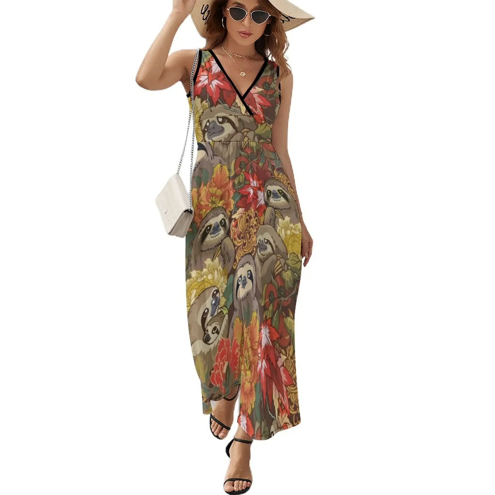 Because Sloths Autumn Sleeveless Dress long dress women Women's skirt loose summer dress Because Sloths Autumn Sleeveless Dress long dress women Women's skirt loose summer dress