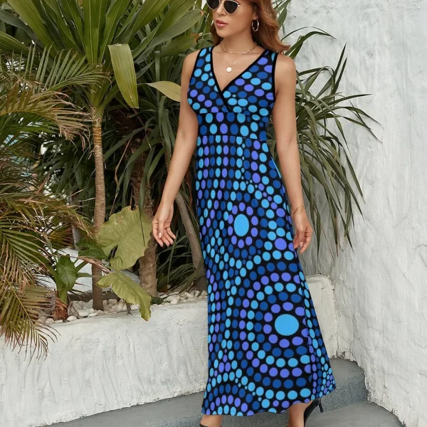Awesome Aboriginal Dot Art Sleeveless Dress summer woman dress 2025 evening dress women's evening 2025 - Image 3