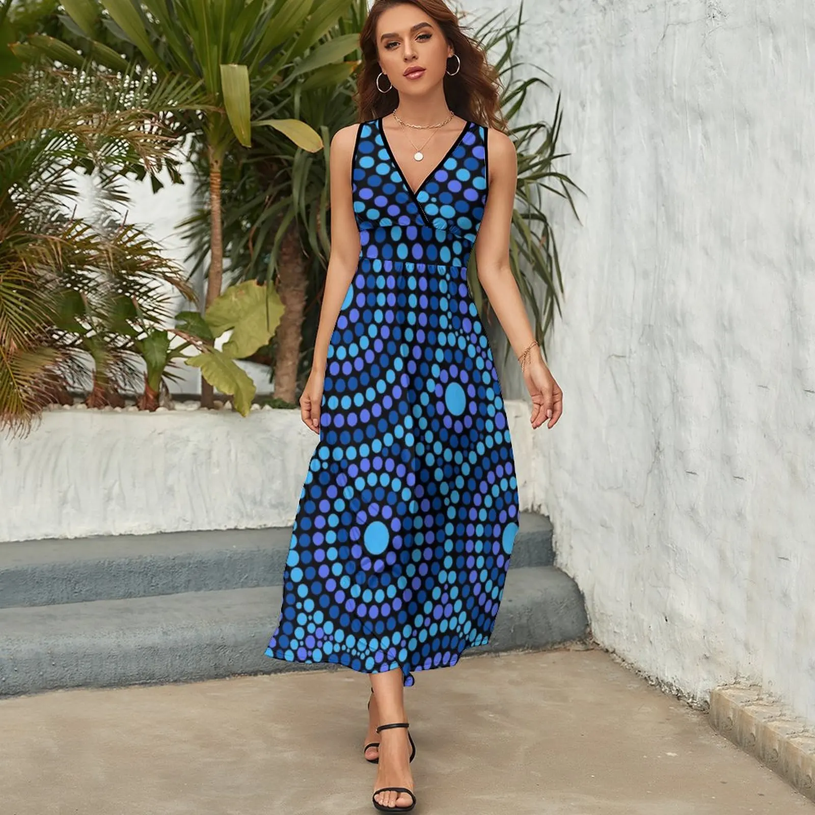 Awesome Aboriginal Dot Art Sleeveless Dress summer woman dress 2025 evening dress women's evening 2025