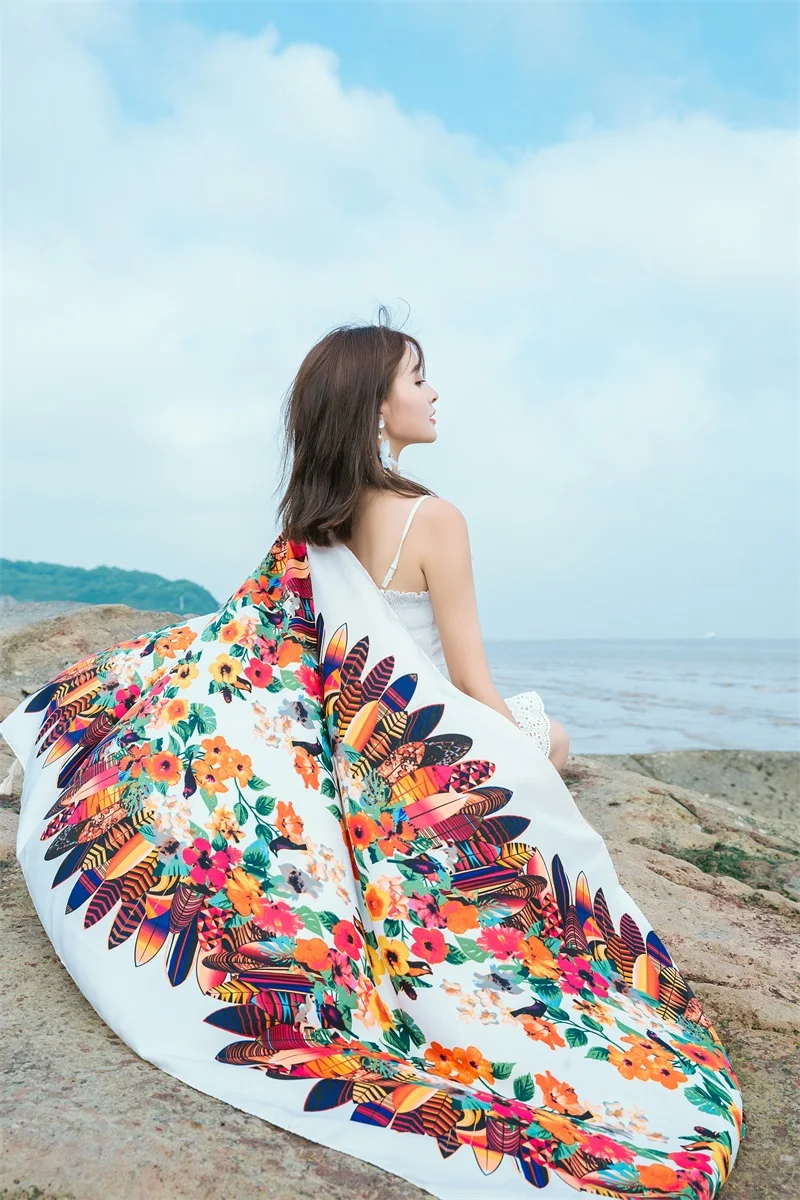 90x185cm Printing Process Twill Summer Suncare Beach Dress Bikini Sarong Wrap Scarf Women Brazilian Swimsuit Bathing Cover-ups 90x185cm Printing Process Twill Summer Suncare Beach Dress Bikini Sarong Wrap Scarf Women Brazilian Swimsuit Bathing Cover-ups
