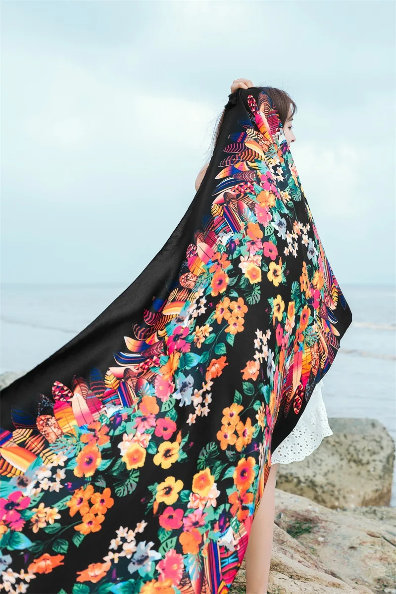 90x185cm Printing Process Twill Summer Suncare Beach Dress Bikini Sarong Wrap Scarf Women Brazilian Swimsuit Bathing Cover-ups 90x185cm Printing Process Twill Summer Suncare Beach Dress Bikini Sarong Wrap Scarf Women Brazilian Swimsuit Bathing Cover-ups