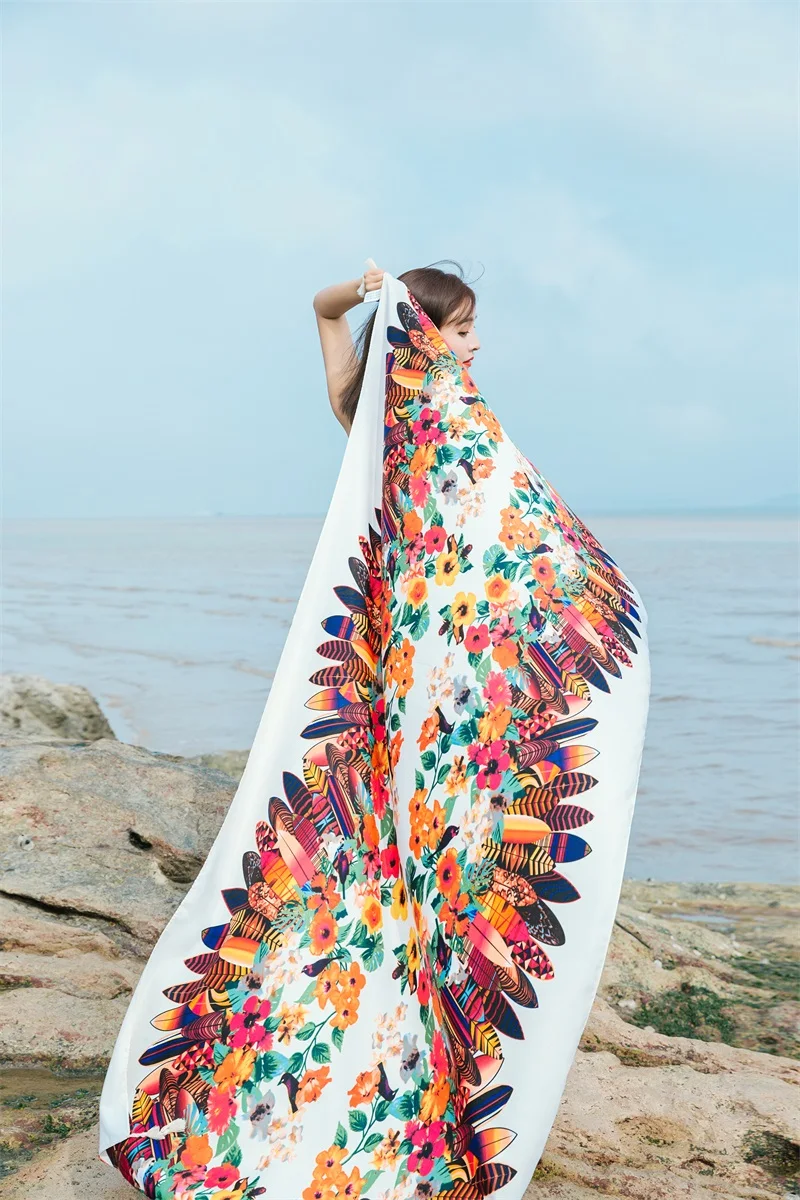 90x185cm Printing Process Twill Summer Suncare Beach Dress Bikini Sarong Wrap Scarf Women Brazilian Swimsuit Bathing Cover-ups 90x185cm Printing Process Twill Summer Suncare Beach Dress Bikini Sarong Wrap Scarf Women Brazilian Swimsuit Bathing Cover-ups