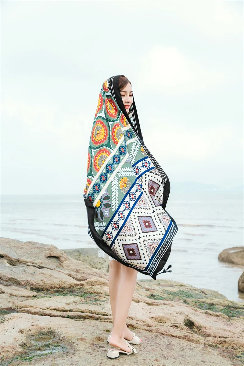 90x185cm Printing Process Twill Summer Suncare Beach Dress Bikini Sarong Wrap Scarf Women Brazilian Swimsuit Bathing Cover-ups 90x185cm Printing Process Twill Summer Suncare Beach Dress Bikini Sarong Wrap Scarf Women Brazilian Swimsuit Bathing Cover-ups