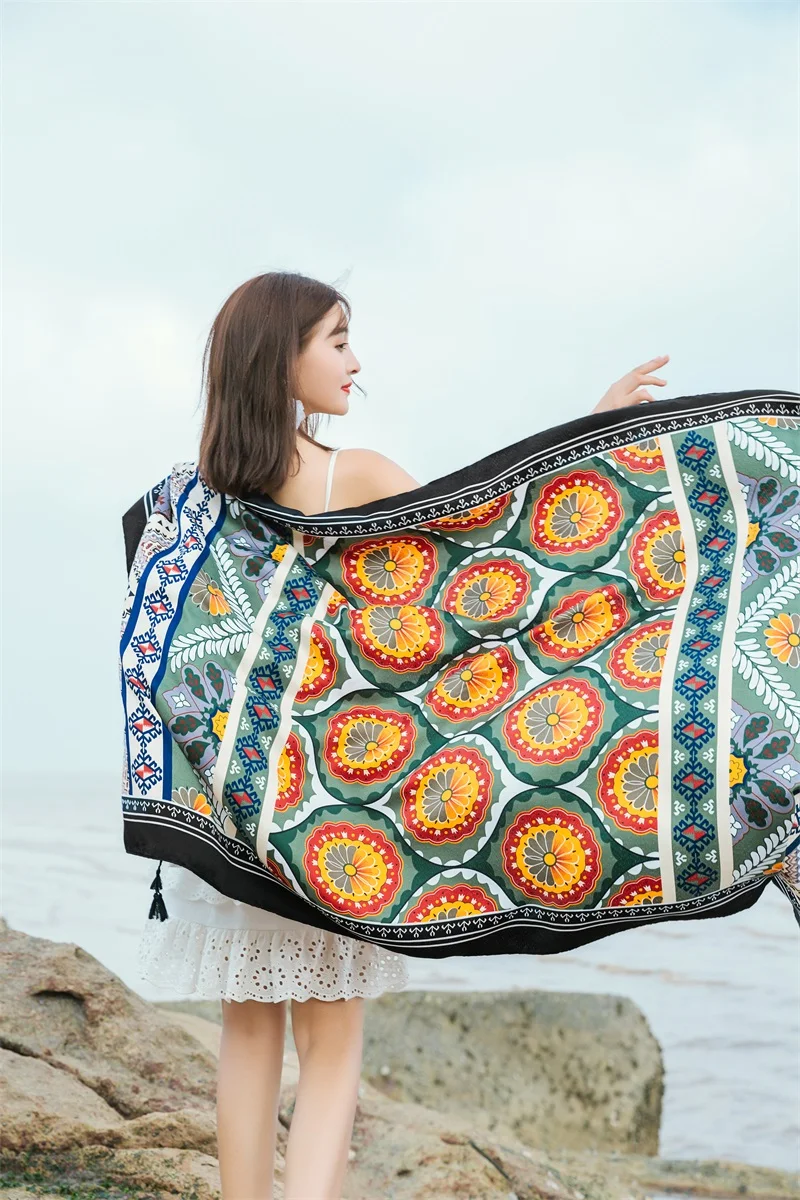 90x185cm Printing Process Twill Summer Suncare Beach Dress Bikini Sarong Wrap Scarf Women Brazilian Swimsuit Bathing Cover-ups 90x185cm Printing Process Twill Summer Suncare Beach Dress Bikini Sarong Wrap Scarf Women Brazilian Swimsuit Bathing Cover-ups