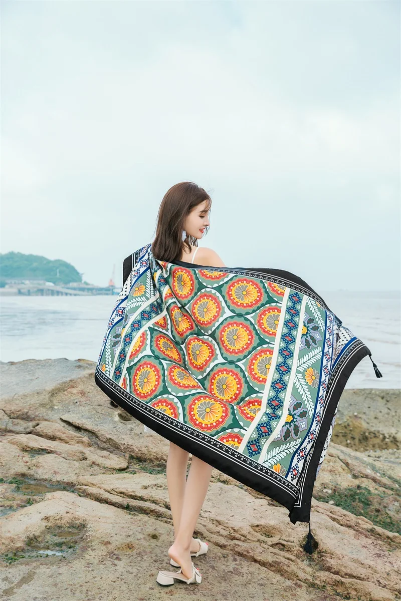 90x185cm Printing Process Twill Summer Suncare Beach Dress Bikini Sarong Wrap Scarf Women Brazilian Swimsuit Bathing Cover-ups 90x185cm Printing Process Twill Summer Suncare Beach Dress Bikini Sarong Wrap Scarf Women Brazilian Swimsuit Bathing Cover-ups