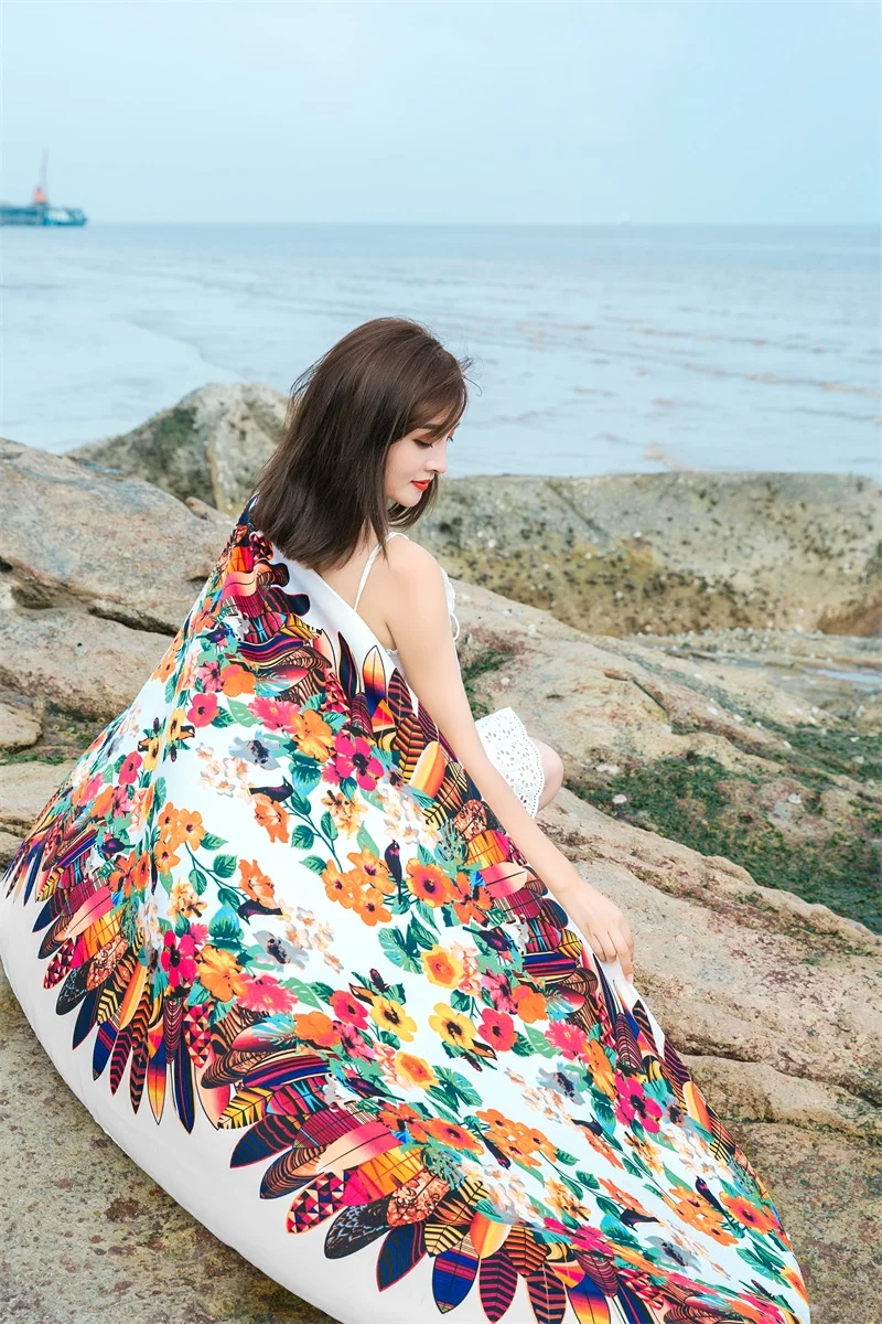 90x185cm Printing Process Twill Summer Suncare Beach Dress Bikini Sarong Wrap Scarf Women Brazilian Swimsuit Bathing Cover-ups 90x185cm Printing Process Twill Summer Suncare Beach Dress Bikini Sarong Wrap Scarf Women Brazilian Swimsuit Bathing Cover-ups