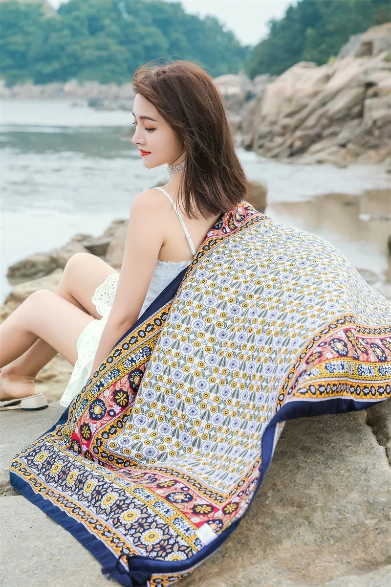 90x185cm Printing Process Twill Summer Suncare Beach Dress Bikini Sarong Wrap Scarf Women Brazilian Swimsuit Bathing Cover-ups 90x185cm Printing Process Twill Summer Suncare Beach Dress Bikini Sarong Wrap Scarf Women Brazilian Swimsuit Bathing Cover-ups