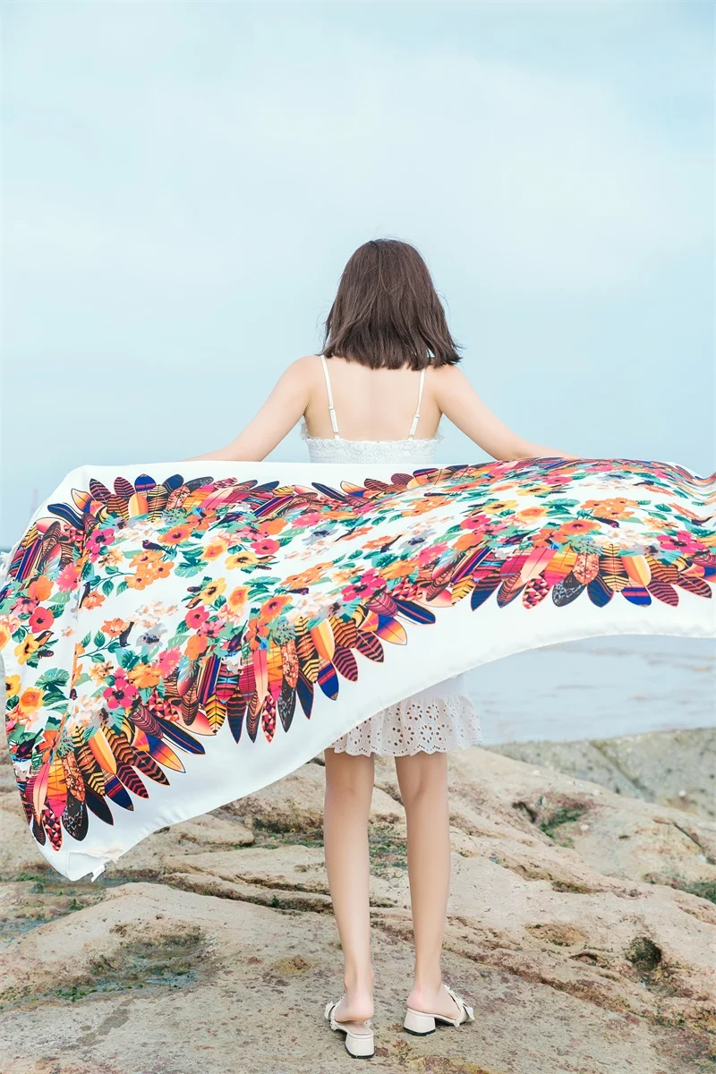 90x185cm Printing Process Twill Summer Suncare Beach Dress Bikini Sarong Wrap Scarf Women Brazilian Swimsuit Bathing Cover-ups 90x185cm Printing Process Twill Summer Suncare Beach Dress Bikini Sarong Wrap Scarf Women Brazilian Swimsuit Bathing Cover-ups