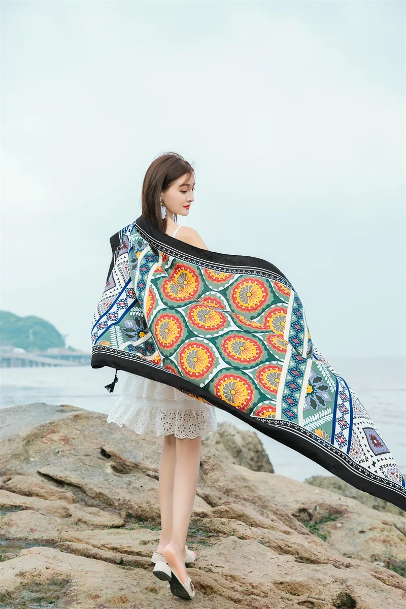 90x185cm Printing Process Twill Summer Suncare Beach Dress Bikini Sarong Wrap Scarf Women Brazilian Swimsuit Bathing Cover-ups 90x185cm Printing Process Twill Summer Suncare Beach Dress Bikini Sarong Wrap Scarf Women Brazilian Swimsuit Bathing Cover-ups