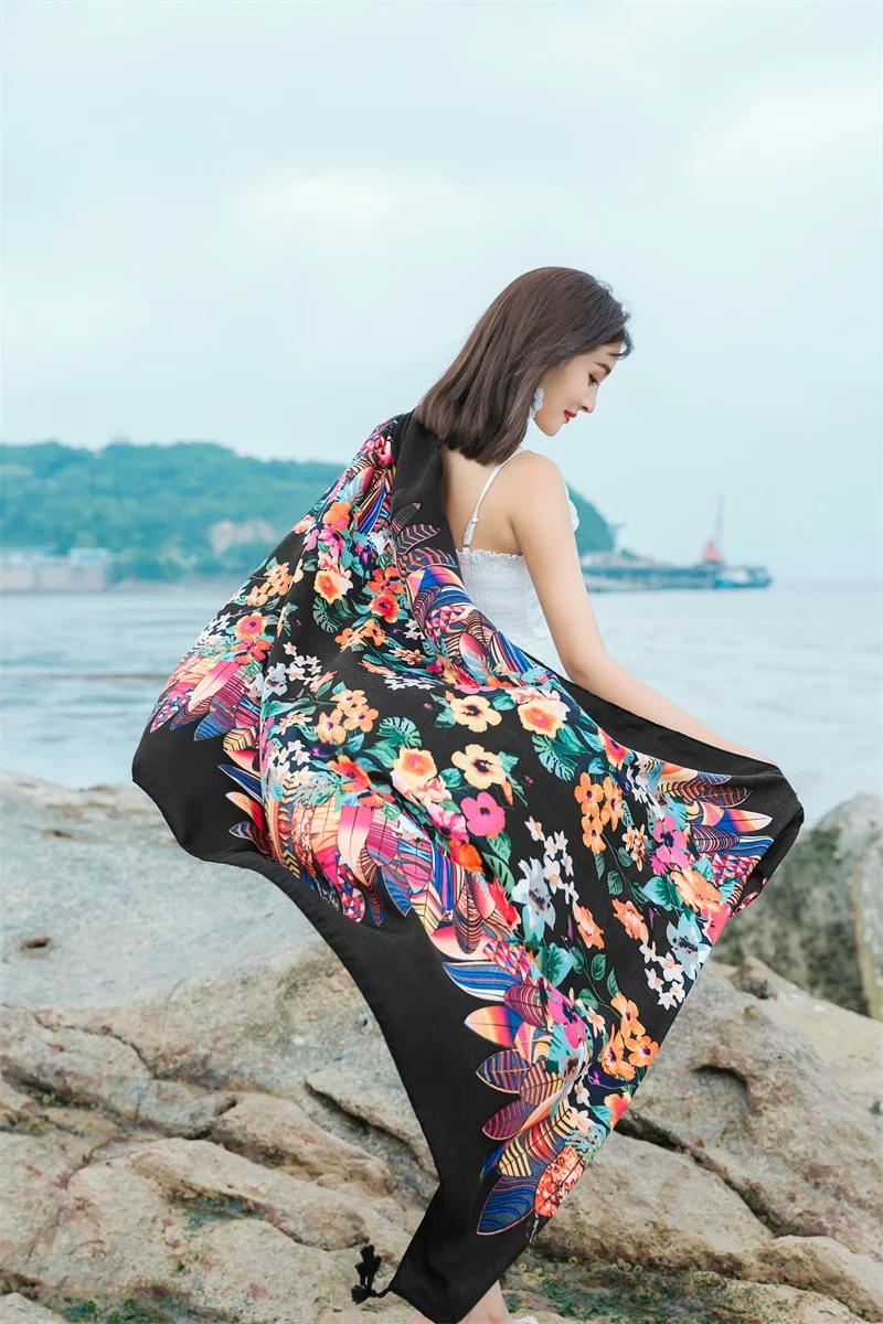 90x185cm Printing Process Twill Summer Suncare Beach Dress Bikini Sarong Wrap Scarf Women Brazilian Swimsuit Bathing Cover-ups 90x185cm Printing Process Twill Summer Suncare Beach Dress Bikini Sarong Wrap Scarf Women Brazilian Swimsuit Bathing Cover-ups
