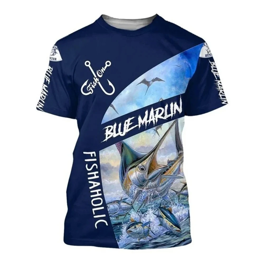 TShirts Outdoor Fishing 3D Print Streetwear Boys Girls Casual Fashion Oversized O-Neck TShirt  Harajuku Kids Tees Tops Clothes