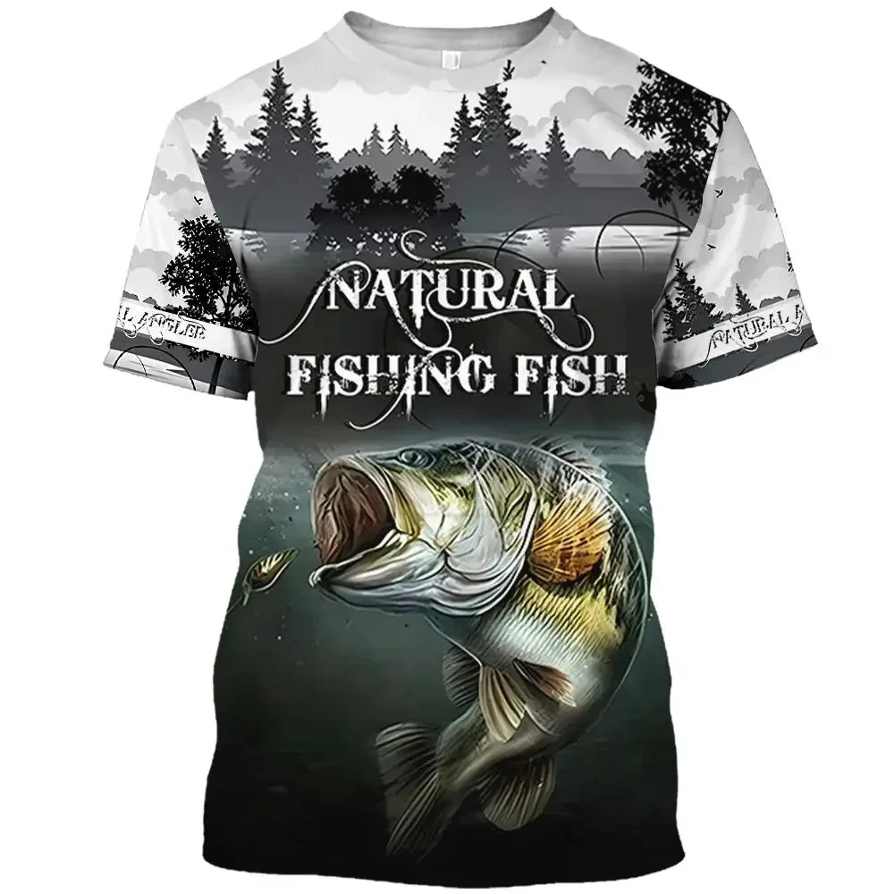 TShirts Outdoor Fishing 3D Print Streetwear Boys Girls Casual Fashion Oversized O-Neck TShirt  Harajuku Kids Tees Tops Clothes
