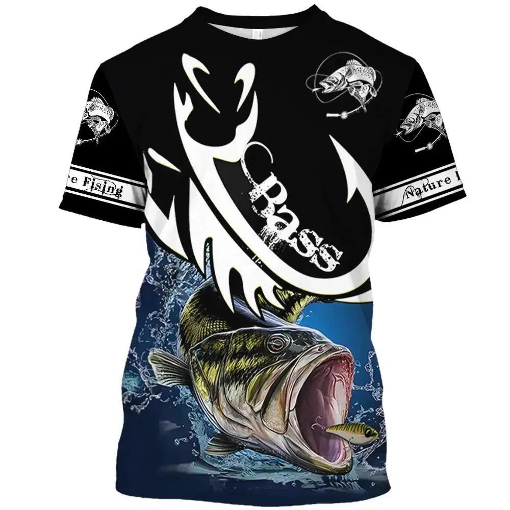 TShirts Outdoor Fishing 3D Print Streetwear Boys Girls Casual Fashion Oversized O-Neck TShirt  Harajuku Kids Tees Tops Clothes