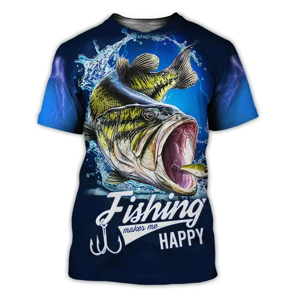 TShirts Outdoor Fishing 3D Print Streetwear Boys Girls Casual Fashion Oversized O-Neck TShirt  Harajuku Kids Tees Tops Clothes