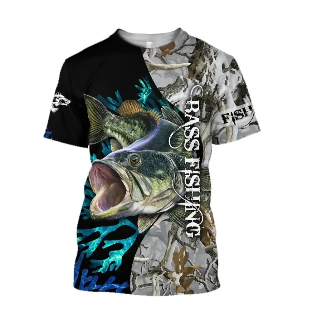 TShirts Outdoor Fishing 3D Print Streetwear Boys Girls Casual Fashion Oversized O-Neck TShirt  Harajuku Kids Tees Tops Clothes
