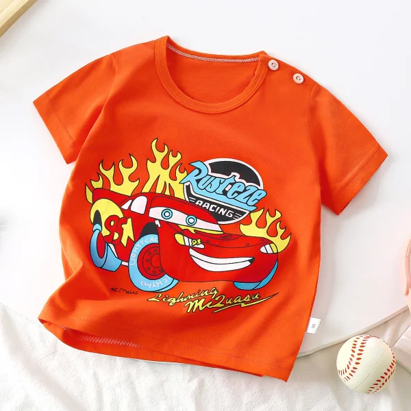 Children's Clothing T-Shirt Kids Clothes Boys Girls Summer Cartoon Tops Short Sleeve Clothes Cotton Breathable Baby Clothing - Image 4