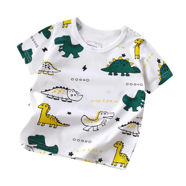 Children's Clothing T-Shirt Kids Clothes Boys Girls Summer Cartoon Tops Short Sleeve Clothes Cotton Breathable Baby Clothing - Image 3