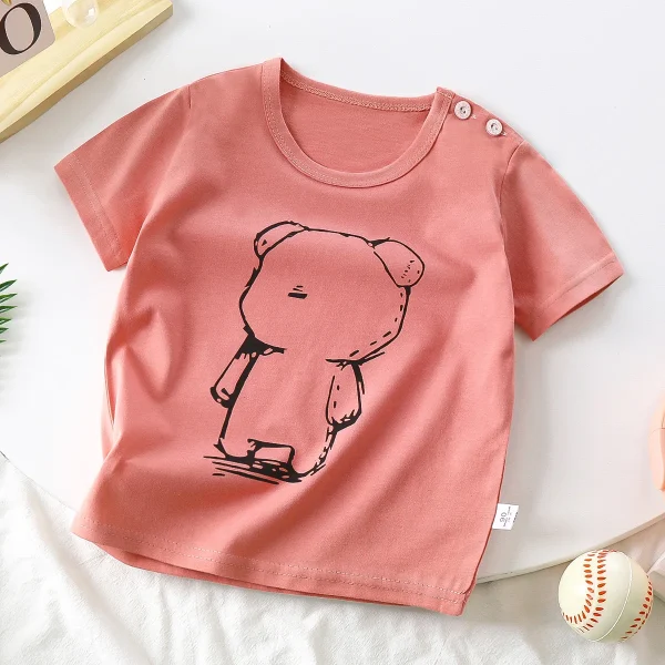 Children's Clothing T-Shirt Kids Clothes Boys Girls Summer Cartoon Tops Short Sleeve Clothes Cotton Breathable Baby Clothing - Image 6