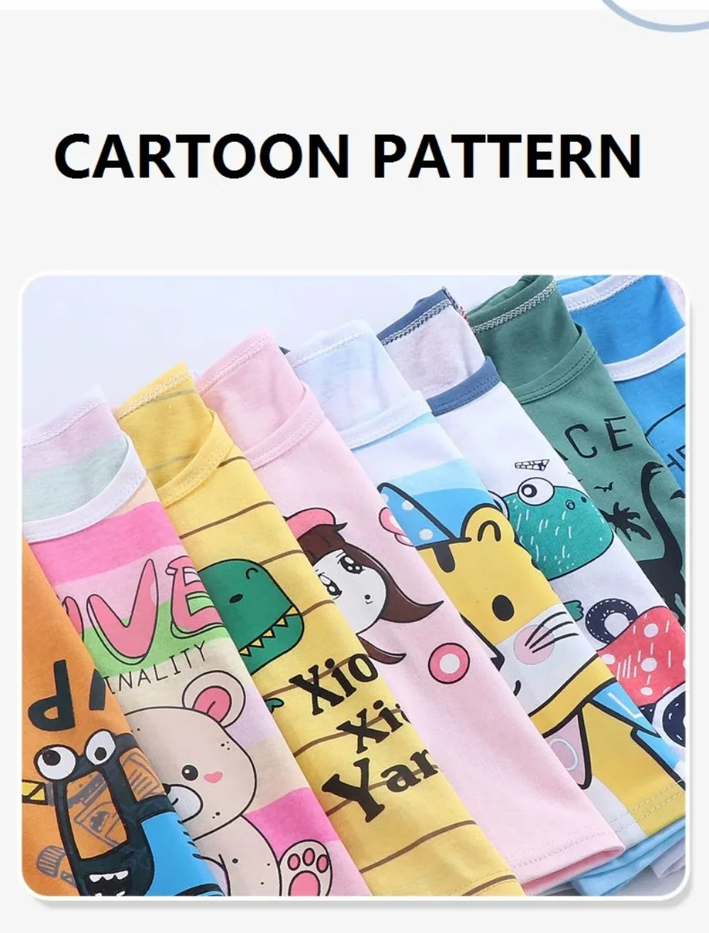 Children's Clothing T-Shirt Kids Clothes Boys Girls Summer Cartoon Tops Short Sleeve Clothes Cotton Breathable Baby Clothing