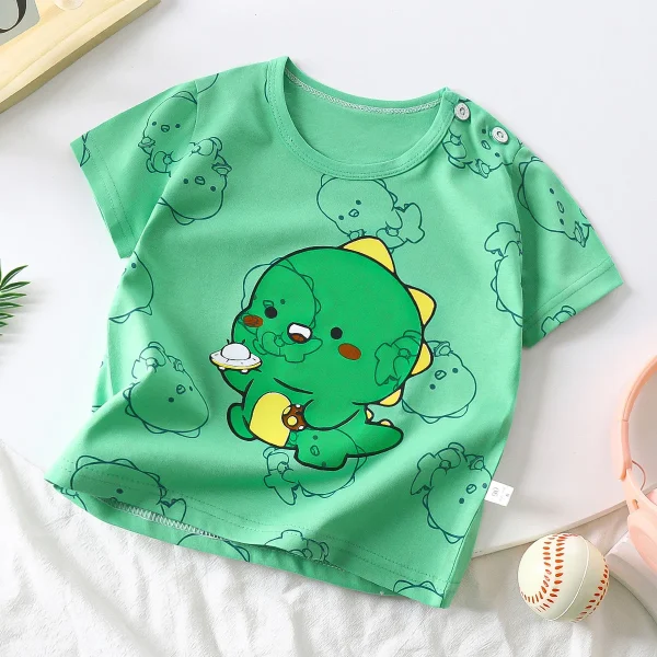 Children's Clothing T-Shirt Kids Clothes Boys Girls Summer Cartoon Tops Short Sleeve Clothes Cotton Breathable Baby Clothing - Image 5