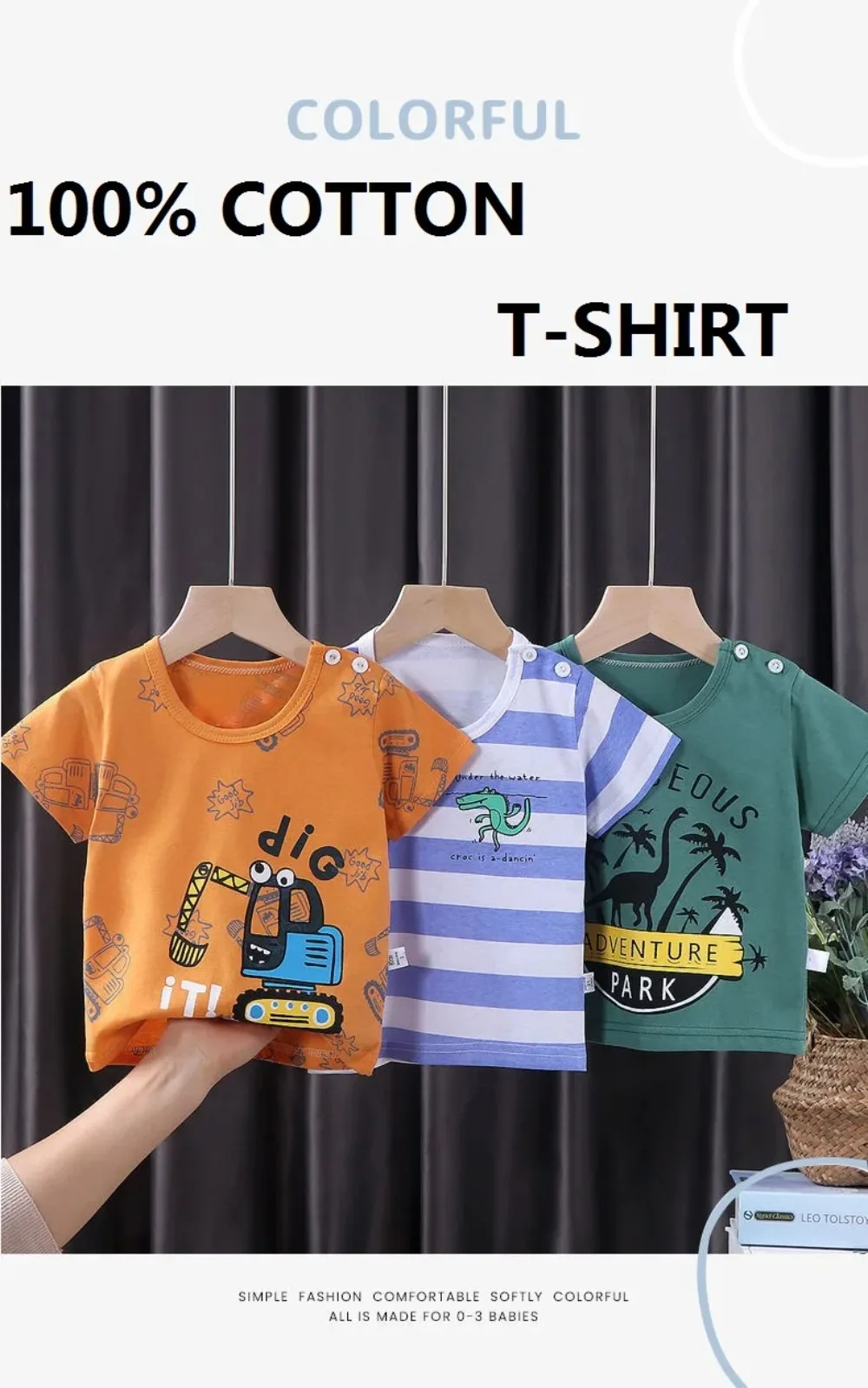 Children's Clothing T-Shirt Kids Clothes Boys Girls Summer Cartoon Tops Short Sleeve Clothes Cotton Breathable Baby Clothing