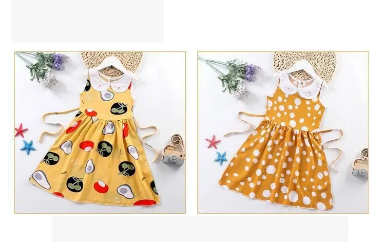 Dress for Girls Clothes Summer Sleeveless Dresses 4 5 6 7-year-old Kids Clothing Printed Fashion Children's Nightdress