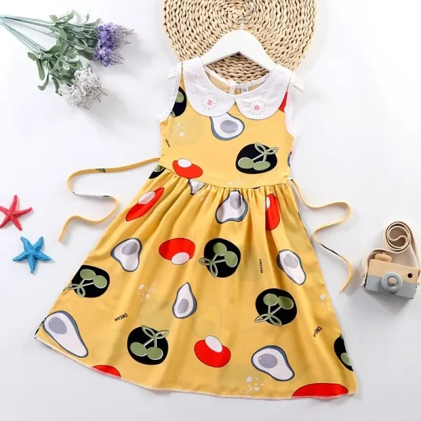 Dress for Girls Clothes Summer Sleeveless Dresses 4 5 6 7-year-old Kids Clothing Printed Fashion Children's Nightdress - Image 3