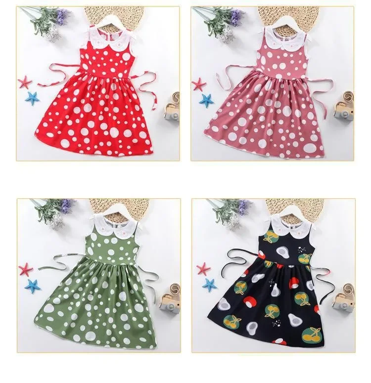 Dress for Girls Clothes Summer Sleeveless Dresses 4 5 6 7-year-old Kids Clothing Printed Fashion Children's Nightdress