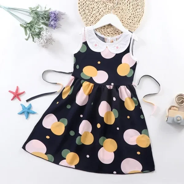 Dress for Girls Clothes Summer Sleeveless Dresses 4 5 6 7-year-old Kids Clothing Printed Fashion Children's Nightdress - Image 4