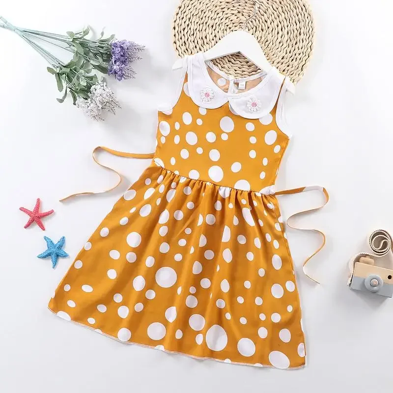 Dress for Girls Clothes Summer Sleeveless Dresses 4 5 6 7-year-old Kids Clothing Printed Fashion Children's Nightdress