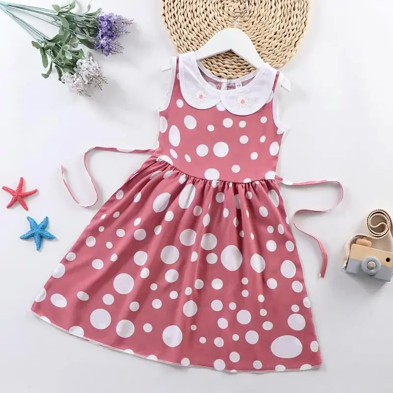 Dress for Girls Clothes Summer Sleeveless Dresses 4 5 6 7-year-old Kids Clothing Printed Fashion Children's Nightdress