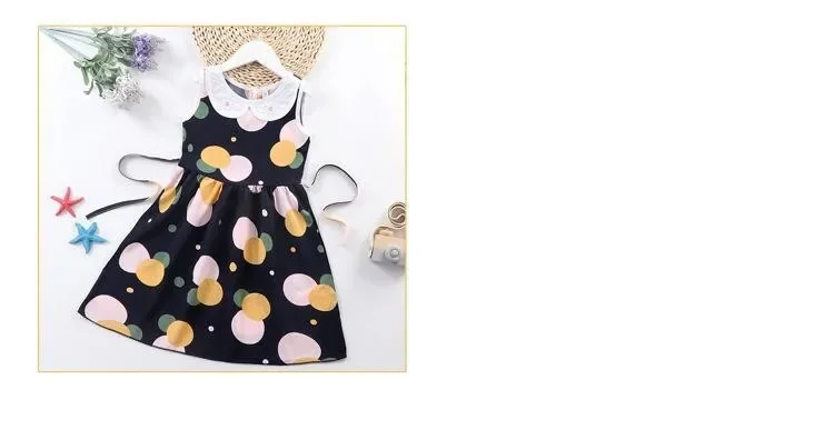 Dress for Girls Clothes Summer Sleeveless Dresses 4 5 6 7-year-old Kids Clothing Printed Fashion Children's Nightdress