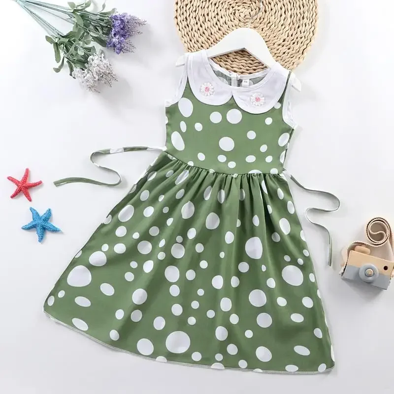 Dress for Girls Clothes Summer Sleeveless Dresses 4 5 6 7-year-old Kids Clothing Printed Fashion Children's Nightdress