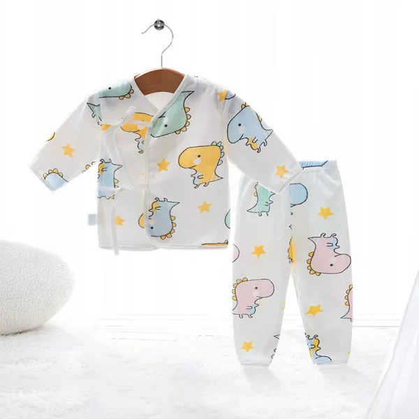 Newborn Baby Clothes Set Cotton Tops Pants Hat Gloves Socks Summer Outfit Infant Baby Clothing New Born Accessories 0-6 Month - Image 5