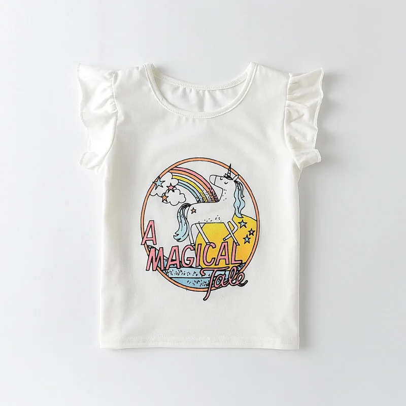 Bear Leader Summer Fashion Unisex Unicorn T-shirt Children Boys Short Sleeves White Tees Baby Kids Cotton Tops for Girls Clothes